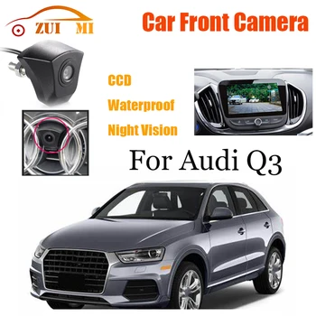 Камера с логотипом ночного видения для парковки автомобиля с видом спереди, широкоугольная 170 ° водонепроницаемая для Audi Q3 2011 ~ 2018