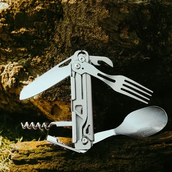 Складной нож Xiomi из стали 420 Многофункциональный инструмент GHKS002 Вилка для посуды Карманный нож для кемпинга Охоты EDC Ручные инструменты для выживания на открытом воздухе