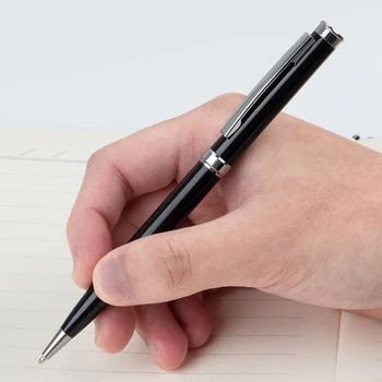 роскошная выдвижная шариковая ручка 2шт, черные чернила, ручка 0,5 мм для мужчин и женщин, Креативный подарок для руководителя