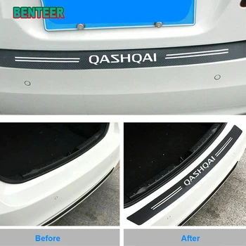 Наклейка на задний бампер автомобиля из углеродного волокна для Nissan Qashqai J10 J11 Для стайлинга автомобилей