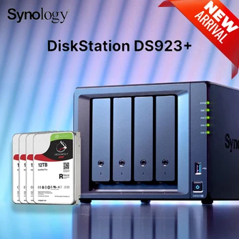 Synology DS923 + NAS DiskStation 4-Отсекное Домашнее Облачное хранилище для малого бизнеса и домашнего офиса С Жестким диском Seagate IronWolf 8T Pro