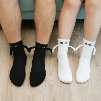 1 Пара носков для пары 3D кукол с магнитным всасыванием, Милые мультяшные Мягкие дышащие носки, пара забавных хлопчатобумажных носков Hand Han L3E4