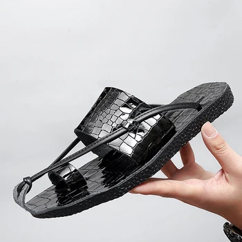 2023 Новые мужские сандалии, Летние дышащие Римские сандалии, Удобная уличная пляжная обувь, модная обувь для прогулок, мужские тапочки для отдыха