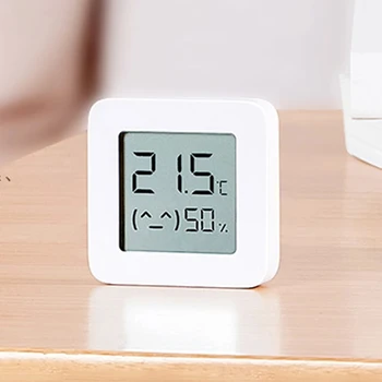 Умный термометр Gen 2 Беспроводной Bluetooth Умный светодиодный гигрометр с цифровым экраном Датчик температуры и влажности Работает для приложения Xiaomi