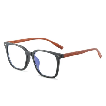 Модные однотонные оптические очки под дерево Для мужчин и женщин, оптические очки для компьютерного обучения, могут сочетаться с очками от близорукости