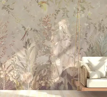 Американские цветы и птицы 3D обои красивые цветы настенная роспись леса в гостиной фон для телевизора papel de parede