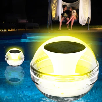 Новый Солнечный RGB Плавающий Водяной Шар Лампа Для Украшения Открытого Бассейна Водонепроницаемый Садовый Светодиодный Светильник Для Свадебной Вечеринки