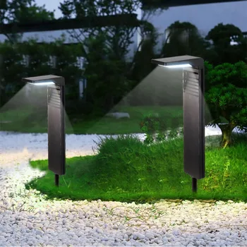 Садовые фонари Наружное украшение, газонная лампа, водонепроницаемый светодиод для ландшафтного освещения дворовых дорожек, столбик на солнечной энергии