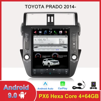 KSPIV Автомагнитола Android для Toyota Prado/LC150 2014-2020 встроенная GPS-навигация Мультимедийный плеер Tesla Screen Carplay 4G WIFI