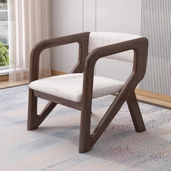 Обеденный стул из орехового дерева, офисный стул для отдыха, простой бытовой обеденный стул, гостиничный китайский стул со спинкой из массива дерева armchai