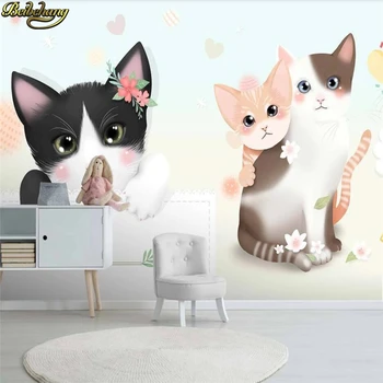 beibehang Обои на заказ, фрески с милыми животными, 3D обои, котенок, стена дома, обои на заказ, papel de parede