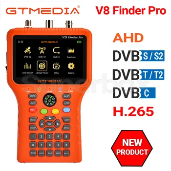 GTMEDIA V8 Finder Pro H.265 Комбинированный Измеритель DVB-S2X /S2 / T2 / C Анализатор спектра 4,3-дюймовый ЖК-экран CCTV в формате AHD