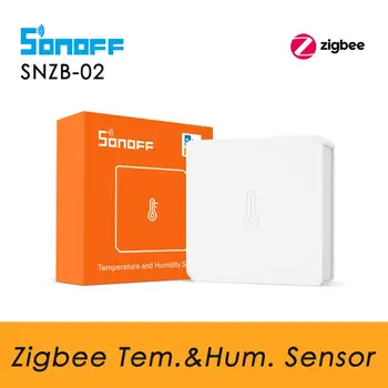 SONOFF SNZB 02 Датчик температуры и увлажнения Zigbee, Работа со шлюзом SONOFF Zigbee Bridge Hub Gateway, приложение eWeLink 
