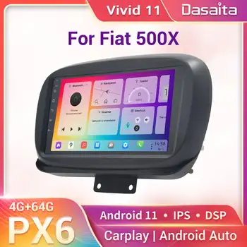 Яркий Мультимедийный плеер Dasaita Android11 для Fiat Doblo с 2015 по 2021 год DSP HD IPS 1280*720 Carplay Android Auto AHD Radio