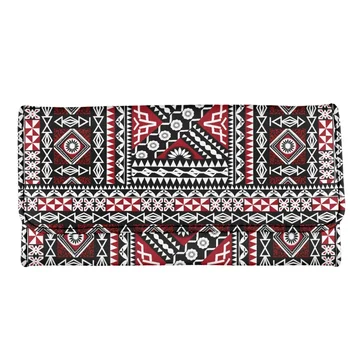 Модный Оригинальный Подарок 2023 Года, роскошный Держатель для карт, PU Длинные 3-х кратные кошельки с застежкой-молнией, дизайнер из полинезийского племени Самоа на заказ