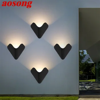 Настенное бра AOSONG Уличный Креативный Водонепроницаемый светильник Современный Креативный светодиодный светильник для домашнего коридора