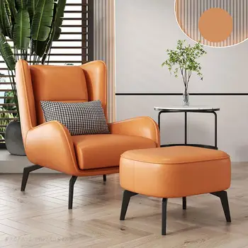 Кресло для гостиной Lether Nordic Роскошные Современные Уникальные стулья для гостиной для отдыха с поддержкой спинки Расслабляющие шезлонги Украшение