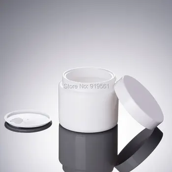 НОВАЯ баночка для крема из белого стекла 50шт x 100 г с белой крышкой, стеклянная бутылка, баночки для крема для глаз, пустой косметический флакон/бутылочки для ночного крема