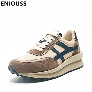 ENIOUSS/ 2023 Высококачественная женская повседневная обувь из натуральной кожи, модная весенне-осенняя обувь на шнуровке, женские кроссовки