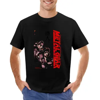 Однотонная футболка Metal Gear, футболки оверсайз, топы, мужские футболки с графическим рисунком