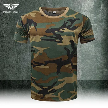Мужская военная тактическая футболка, армейская тренировочная дышащая повседневная камуфляжная рубашка, быстросохнущая футболка для велоспорта на открытом воздухе, скалолазания