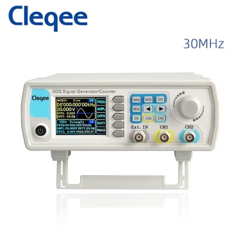 Генератор сигналов функции Cleqee 30 МГц DDS, 2 двухканальных счетчика, цифровой измеритель частоты произвольного управления JDS6600-30M
