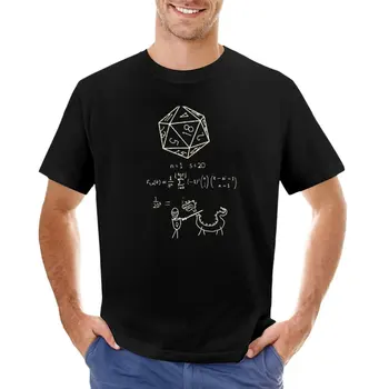 Наука о 20-гранных кубиках. Футболка, черные футболки, быстросохнущая футболка, симпатичная одежда, мужские высокие футболки с коротким рукавом