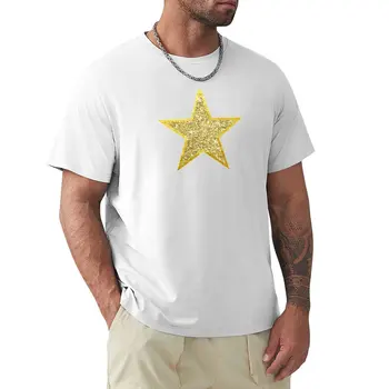 Футболка с золотыми блестками и звездами, футболки на заказ, футболка оверсайз, винтажная одежда, одежда из аниме, тяжелые футболки для мужчин