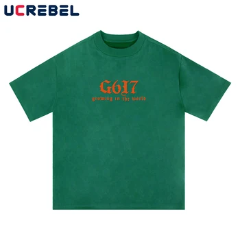 Замшевая футболка с коротким рукавом в стиле хип-хоп, мужская летняя Свободная футболка с круглым вырезом и коротким рукавом