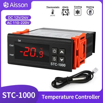 STC-1000 Светодиодный цифровой термостат Регулятор температуры Терморегулятор Реле нагрева охлаждения для инкубатора переменного тока 110-220 В