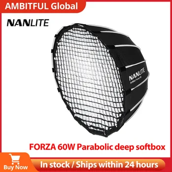 Портативный 60-сантиметровый NANLITE для быстрой установки Глубокого параболического софтбокса для софтбокса Forza 60 с креплением Bowen Softbox (EC-FZ60, SB-FZ60)
