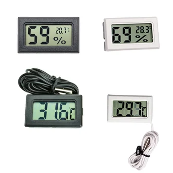 Мини-ЖК-цифровой термометр-гигрометр температуры В помещении Удобный датчик температуры Измеритель влажности Измерительные приборы Кабель