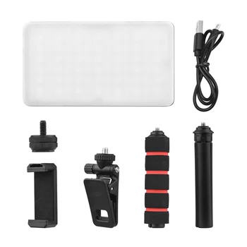 Карманный Комплект RGB Video Light Kit LED Fill Light 2500K-9000K Встроенный Аккумулятор с Адаптером для Крепления Холодного Башмака для Видеоблога Selfie Live