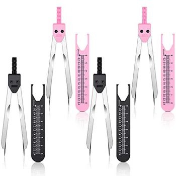 Штангенциркуль ЭКГ Измерительный инструмент для ЭКГ-Штангенциркулей с Линейкой, Разделитель для составления Электрокардиограммы для Медсестер (Черный + розовый)
