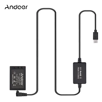 Кабель Andoer PD USB Type-C к соединителю постоянного тока DR-E12 Dummy Battery LP-E12 для камер Canon EOS M2 M10 M50 M100 M200