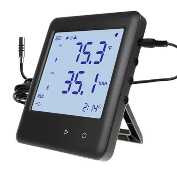 Регистратор данных Термогигрометр Термометр для регистрации температуры и влажности с программным обеспечением для ПК и дисплеем календаря