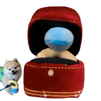 Креативная коробка для колец, плюшевая игрушка, футляр для кольца с большим бриллиантом, мягкая игрушка для жевания домашних животных, используемая щенками, Милые Мягкие Интересные игрушки для собак
