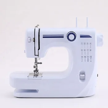 Электрическая бытовая мини-двухигольная многофункциональная швейная машина с 12 нитями