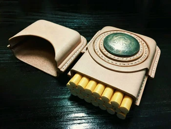 Форма для придания формы коже-Кожаные инструменты ручной работы-Чехол для сигарет из кожи 