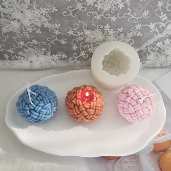 3D силиконовые шерстяные формы для свечей, форма для свечей ручной работы, соевые свечи для изготовления ароматического воска, формы для мыла.