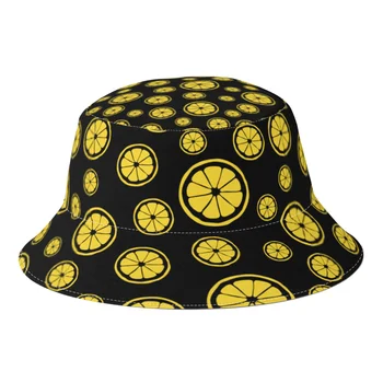 Летняя лимонная панама для мужчин и женщин, повседневные шляпы для рыбаков с фруктами, шляпа Sandbeach Boonie Hat