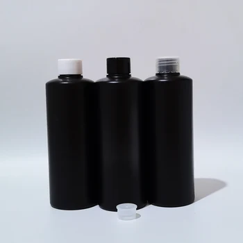 20шт 300 мл Пустая серо-черная пластиковая бутылка HDPE с завинчивающейся крышкой Гель для душа Жидкое мыло Шампунь Очищающее средство для лица Косметический контейнер