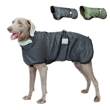 Одежда для крупных собак, непромокаемый жилет для больших собак, куртка, осень-зима, теплая шуба для домашних собак, наряды для французского бульдога, лабрадора, Добермана.
