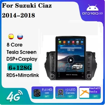 Tesla Android 11 8 + 128 Г IPS DPS 2.5 D Android на автомобильном стерео для Suzuki Ciaz 2014-2018 360 камера с разделенным экраном автомобильное видео