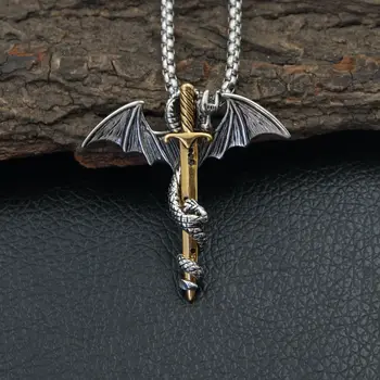 10шт ожерелье с крестом дракона из нержавеющей стали