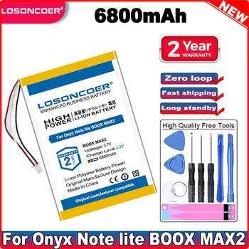 LOSONCOER Аккумулятор 6800 мАч Для Onyx Note lite BOOX MAX2 2588158 Аккумуляторы для электронных книг + Бесплатные Инструменты в наличии