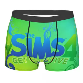 Мужская сексуальная видеоигра The Sims Нижнее белье с логотипом Plumbob, трусы-боксеры, мужские мягкие шорты, трусы