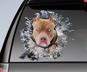 НАКЛЕЙКА, наклейка на окно Питбуля, наклейка на автомобиль, наклейка на автомобиль для домашних животных, забавная наклейка