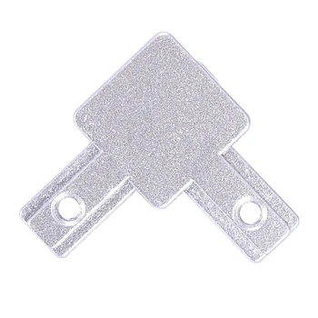Соединитель углового кронштейна с 3-сторонним концом для алюминиевого экструзионного профиля с Т-образным пазом серии 2020 (упаковка из 16 штук, с винтами)