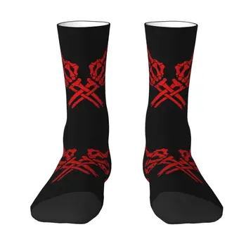 Мужские носки Heavy Metal Skeleton Rock Hands, теплые забавные носки для экипажа